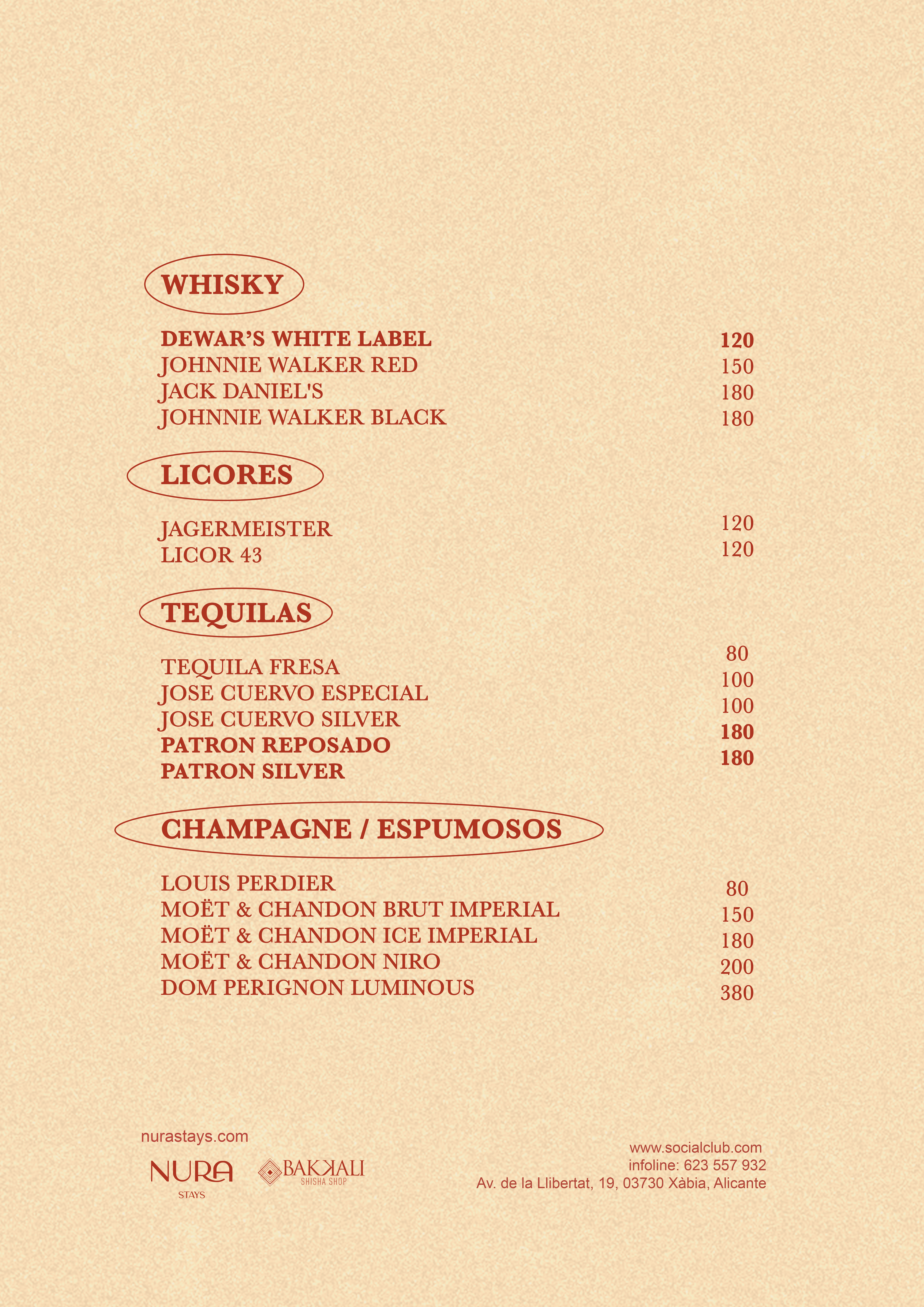 Carta VIP Social Club Javea